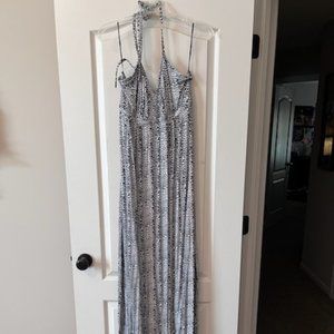 Express Animal Print Halter Maxi Dress - Medium - EUC